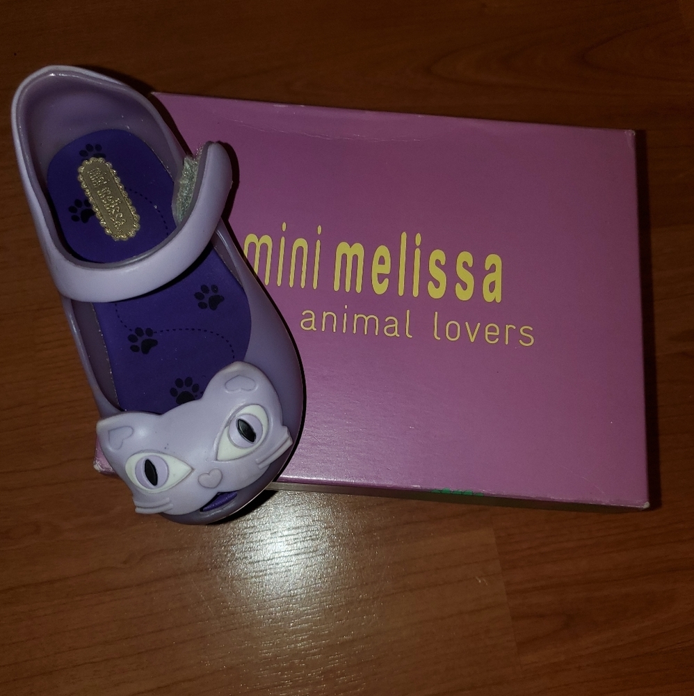Mini melissa Alice And wonderland cat purple shoe